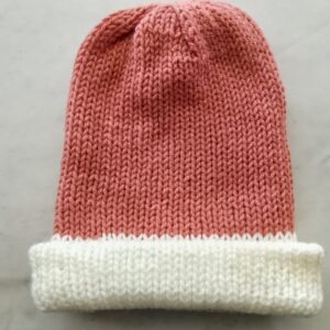 High Top Beanie: orange, green, pink, peach, grey, lavender or turquois blue